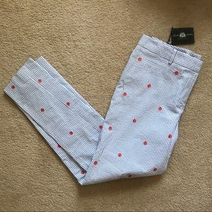 Brooks Brothers Seersucker Embroidered Pants
